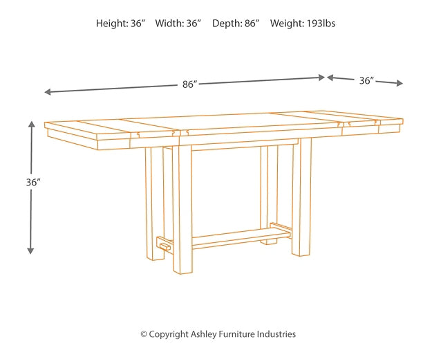 Moriville RECT DRM Counter EXT Table