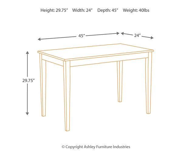 Kimonte Dining Table and 4 Chairs