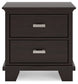 Covetown California King Panel Bed with Mirrored Dresser and Nightstand