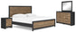 Vertani King Panel Bed with Mirrored Dresser and Nightstand