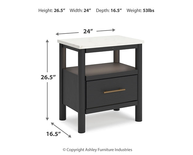 Cadmori Full Upholstered Panel Bed with Mirrored Dresser and 2 Nightstands