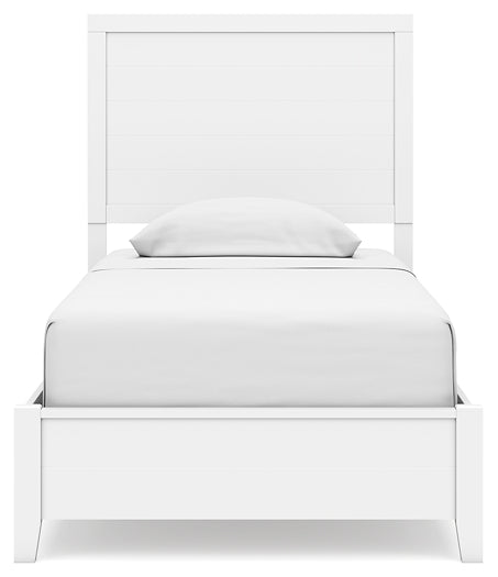 Binterglen Twin Panel Bed with Mirrored Dresser and 2 Nightstands