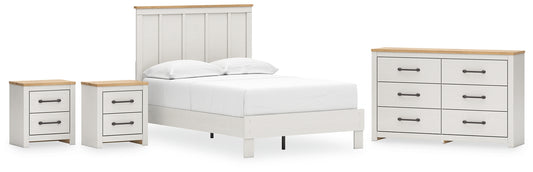 Linnocreek Full Panel Bed with Dresser and 2 Nightstands