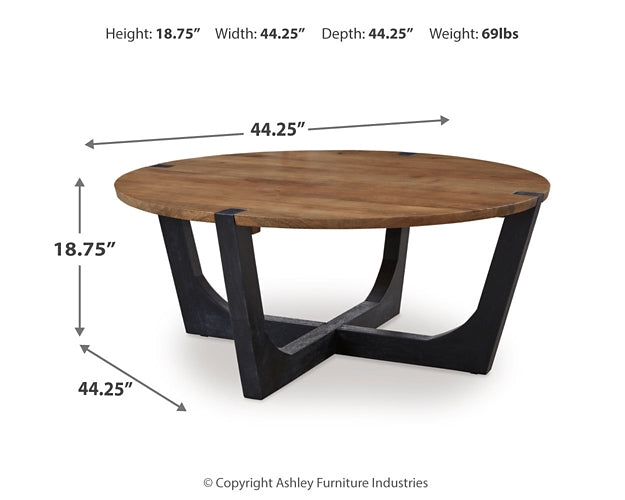 Hanneforth Coffee Table with 2 End Tables