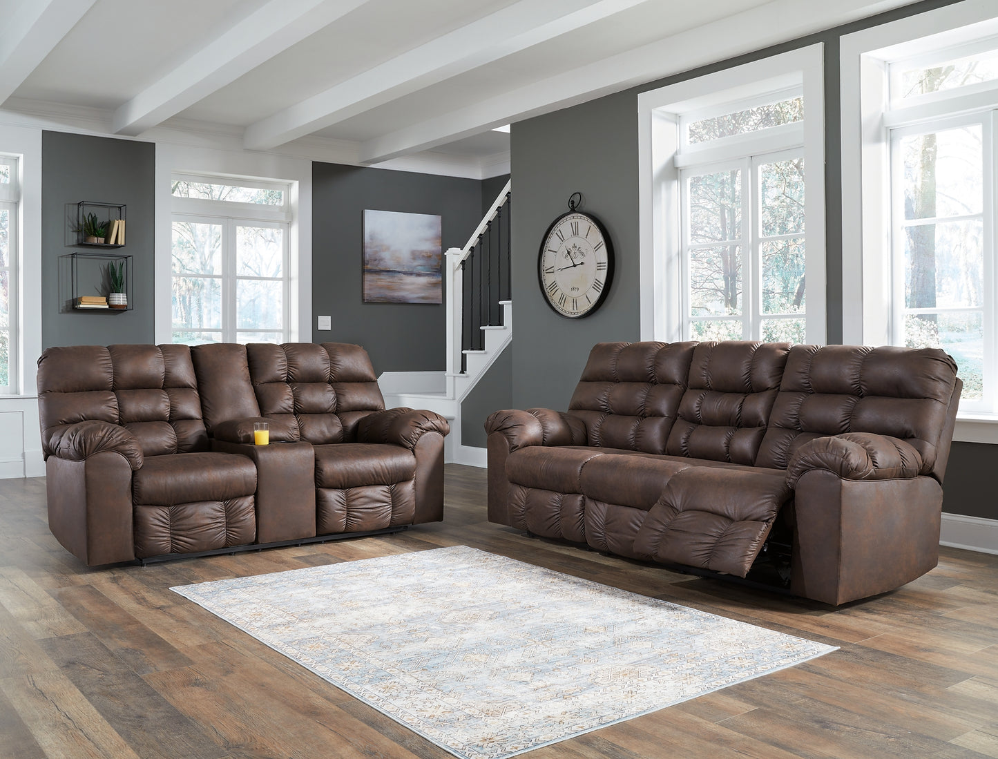 Derwin Sofa and Loveseat