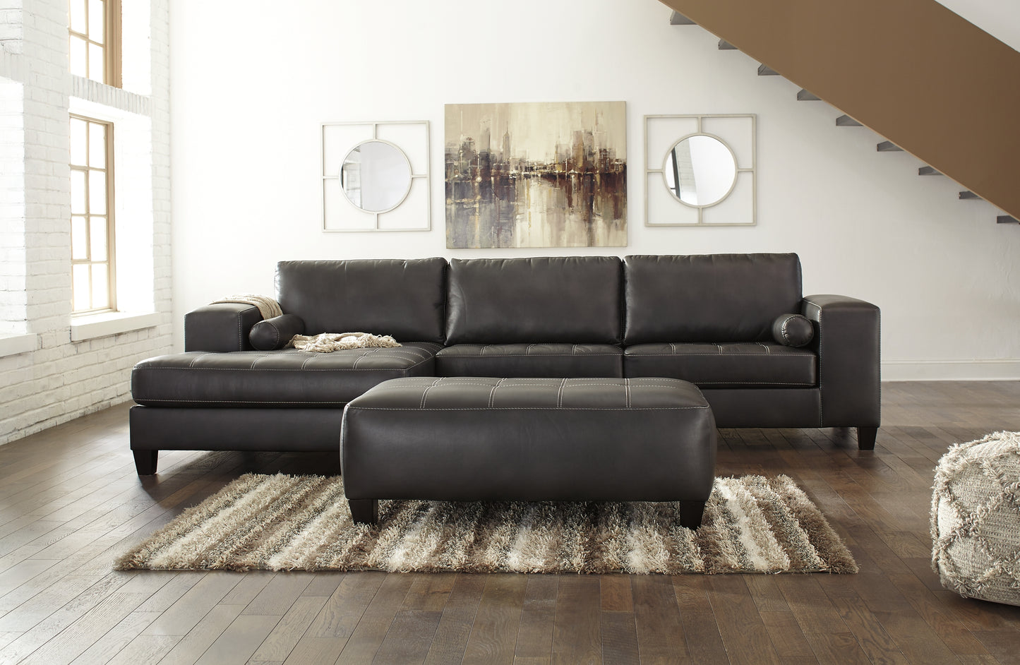 Nokomis 2-Piece Sectional with Ottoman