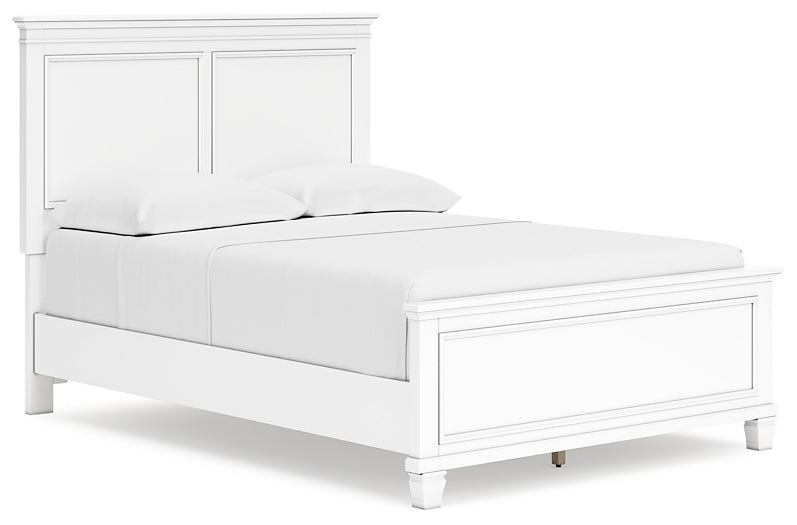 Fortman Full Panel Bed with Mirrored Dresser and Nightstand