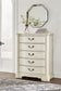 Arlendyne King Upholstered Bed with Mirrored Dresser, Chest and Nightstand